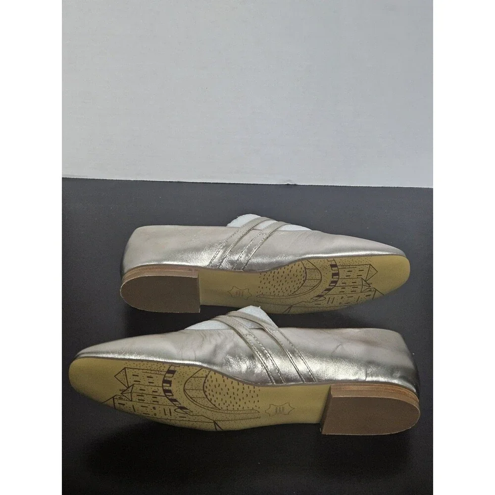 Sz 8 - Bella Vita Davenport Metallic Gold Mary Jane Flats Womens